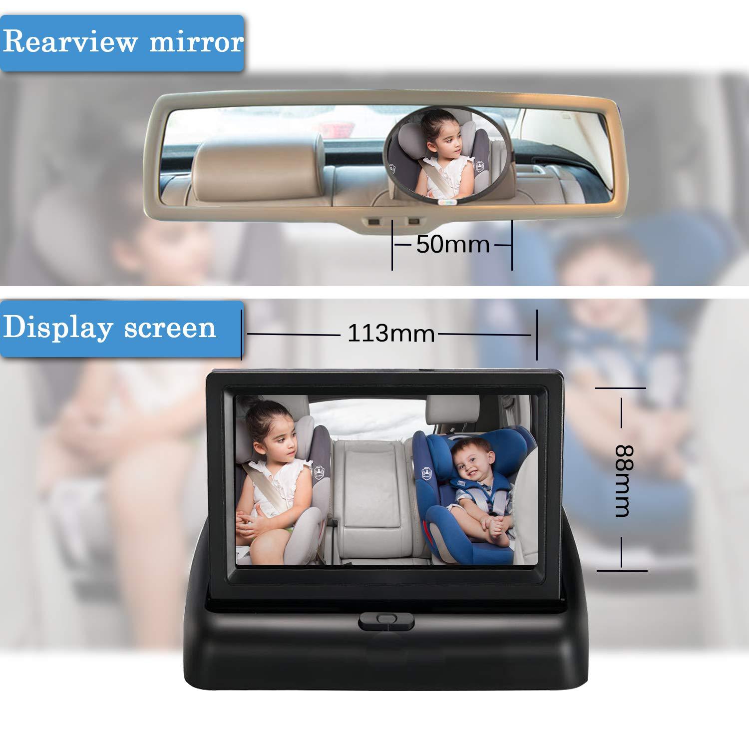 BabySafe™ Car Monitor System | High-Def Night Vision & Wide View Screen