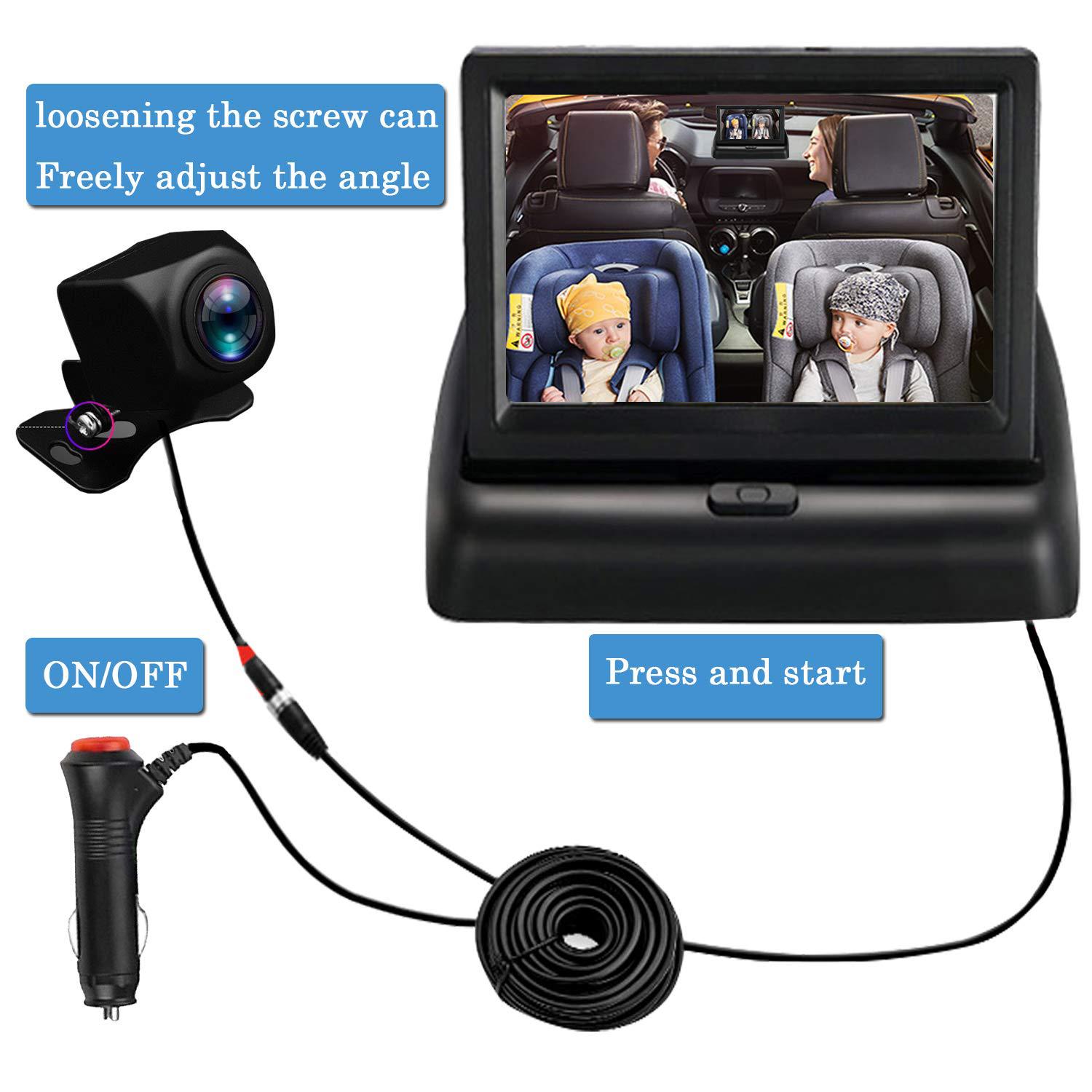 BabySafe™ Car Monitor System | High-Def Night Vision & Wide View Screen