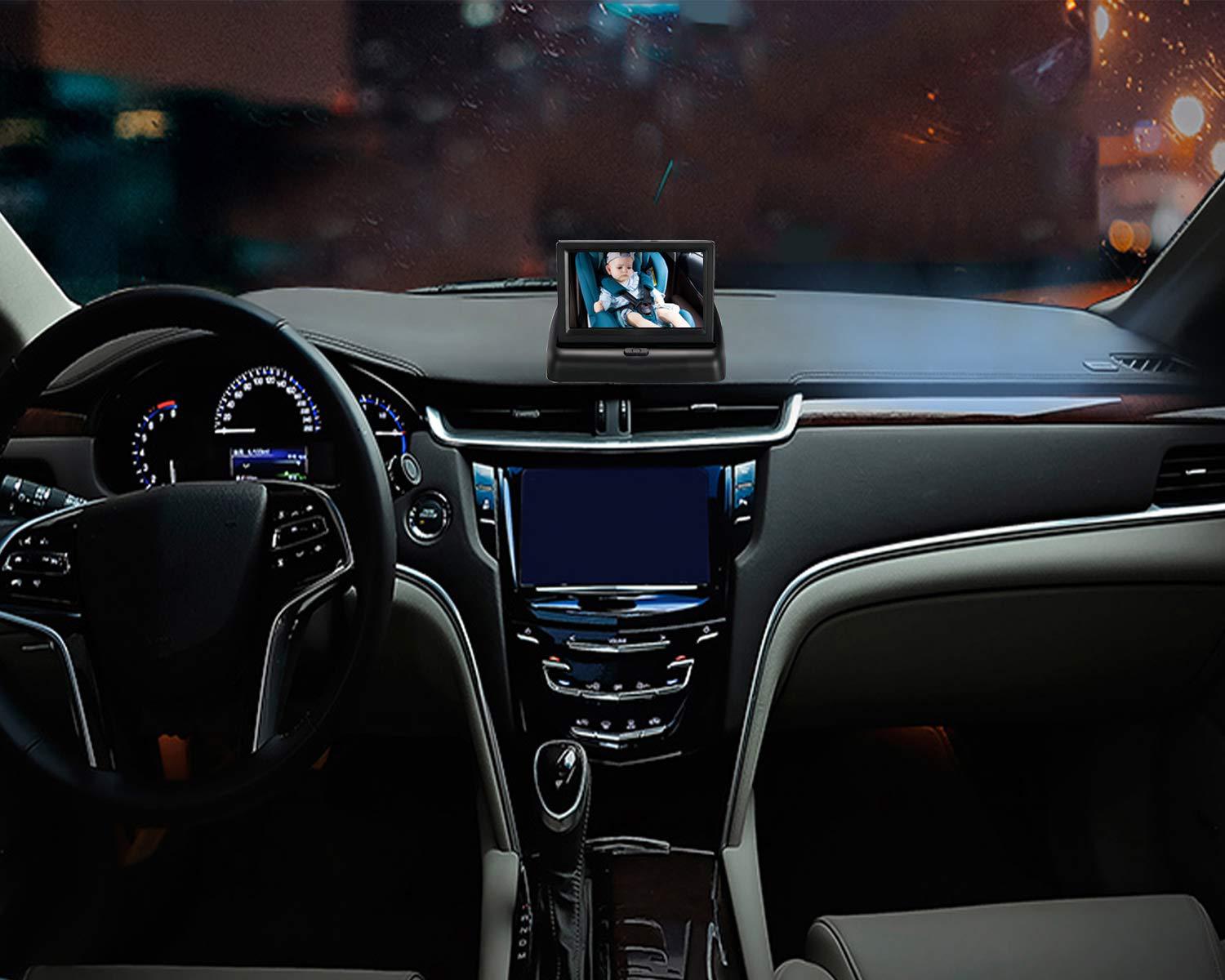 BabySafe™ Car Monitor System | High-Def Night Vision & Wide View Screen