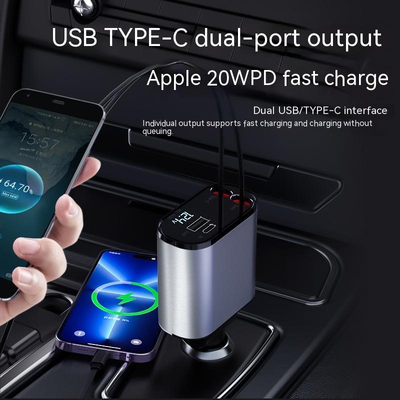 DriveCharge™ 100W | The Ultimate Retractable Car Charger ⚡️